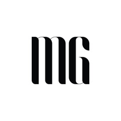 MG monogram logo design letter text name symbol monochrome logotype alphabet character simple logo