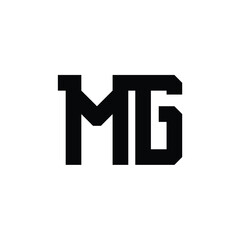 MG monogram logo design letter text name symbol monochrome logotype alphabet character simple logo