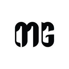 MG monogram logo design letter text name symbol monochrome logotype alphabet character simple logo
