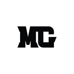 Fototapeta premium MG monogram logo design letter text name symbol monochrome logotype alphabet character simple logo