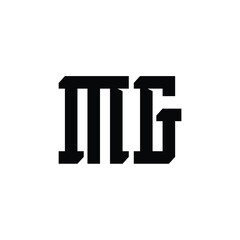 MG monogram logo design letter text name symbol monochrome logotype alphabet character simple logo