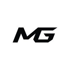 MG monogram logo design letter text name symbol monochrome logotype alphabet character simple logo
