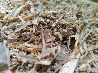 Coarse sawdust from wood chips.