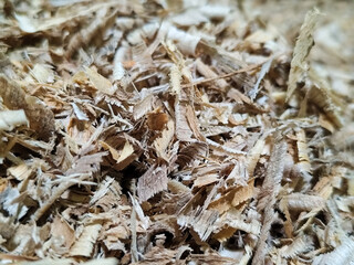 Coarse sawdust from wood chips.