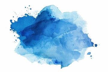 vector watercolor stain texture, blue color