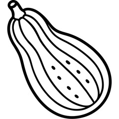 Luffa Gourd Flat Icon Design