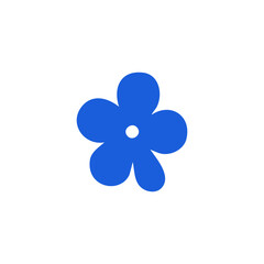 Simple blue flower graphic