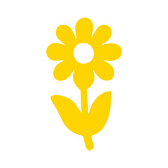 Simple Yellow Flower Icon