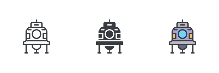 Space capsule or lander different style icon set © alekseyvanin