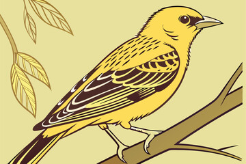 66 goldfinch, illustration of a bright yellow songbird, detailed feathers, hyper-realistic, vibrant, realistic, digital painting, 4k resolution, photorealistic, highly detailed, intricate
