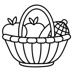 Vegetable Basket icon vector 