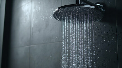 Rainfall Shower Head in Modern Bathroom