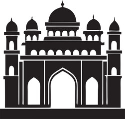 Silhouette illustration of a cityscape with skyscrapers and buildings. A simple yet stylish design for creative and professional use.