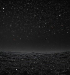 Fototapeta premium Dense field of sparkling stars on a deep black night sky , point of light, night