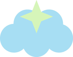cloud icon, star icon