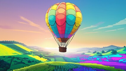 hot air balloon in the sky