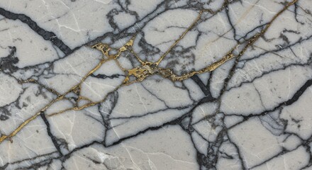 Obraz premium Marble with gold and dark veins