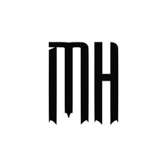 MH monogram logo design letter text name symbol monochrome logotype alphabet character simple logo
