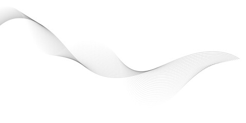 Abstract black wave with futuristic line art isolated banner design. abstract white background with waves