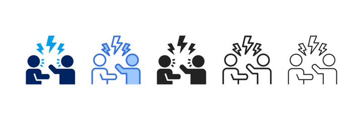 Argument  Icon Set Different Style Collection