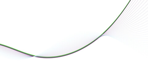 Abstract green waves background ,Abstract green wavy lines. Colorful vector background .green wave melody lines on white background,
