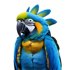 Fototapeta premium Amazon Parrot Closeup Blue Fronted Bird with Vibrant Colors and Distinctive Beak