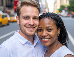 Fototapeta premium Happy young couple selfie