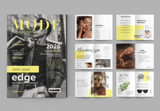 Fashion and Lifestyle Magazine Design Template