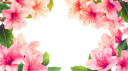 Fototapeta premium Pink Azalea Flower Frame