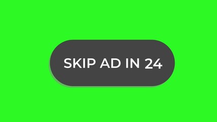 Skip ad countdown 30 seconds button click animation UI overlay.