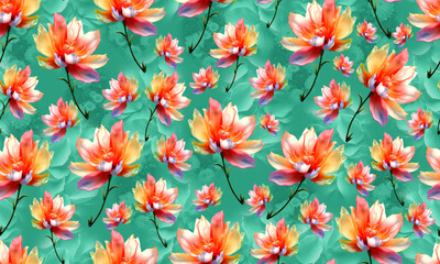 seamless pattern with flowers