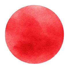 Vibrant Red Circle Watercolor Design for Graphic Projects , isolated on white background png