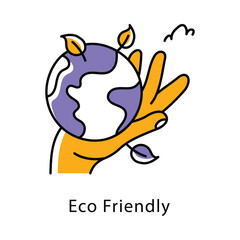 Eco Friendly Filled Outline icon. EPS 10 File