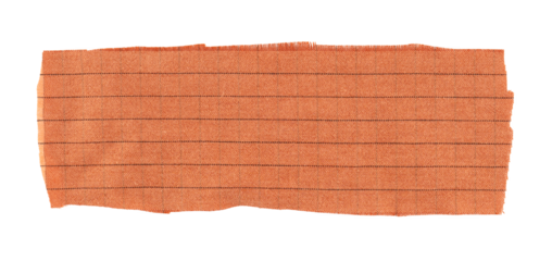 orange fabric banner in a rectangle shape, ripped orange textile sheet with torn edges, grunge textured sign, label, banner graphic element