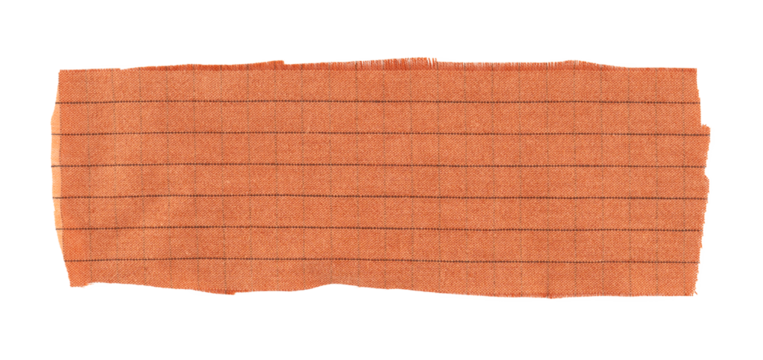 orange fabric banner in a rectangle shape, ripped orange textile sheet with torn edges, grunge textured sign, label, banner graphic element