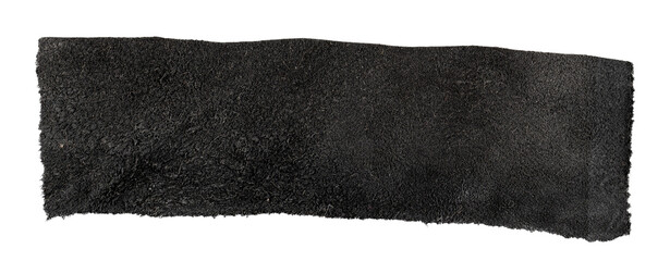 black fabric banner in a rectangle shape, ripped black textile sheet with torn edges, grunge...
