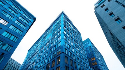 Fototapeta premium Stunning Blue Buildings Architectural Photography
