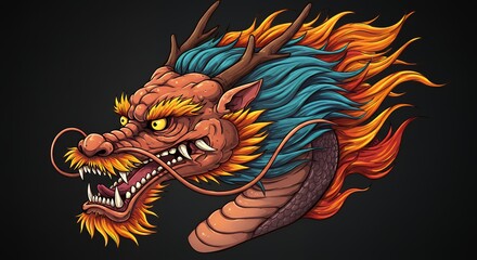 Dragon Head Illustration