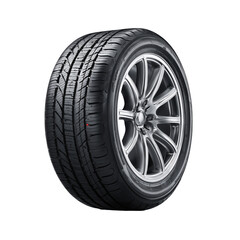 Fototapeta premium Stunning Car Tire and Wheel Design: A Perfect Blend of Technology and Style , isolated on white background png