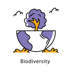 Biodiversity  Filled Outline icon. EPS 10 File