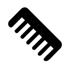 Wide Tooth Comb Hair Tool Icon Design