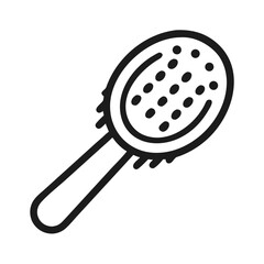 Round Hairbrush Styling Tool Icon Design