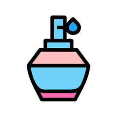 Obraz premium Perfume Bottle Fragrance Spray Icon Design
