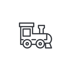 Train toy line icon