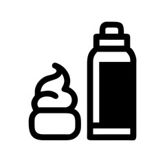 Hair Mousse Can Styling Product Icon Design