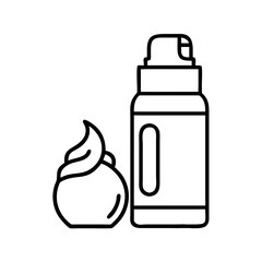 Hair Mousse Can Styling Product Icon Design