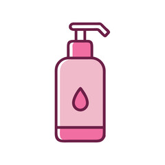 Hair Lotion Bottle Care Product Icon Design