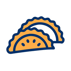 Empanada Pastry Savory Food Icon Design