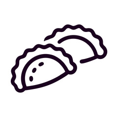 Empanada Pastry Savory Food Icon Design