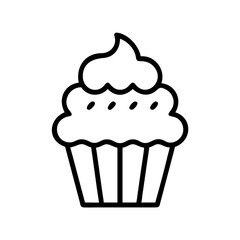Cupcake Dessert with Frosting Icon Design
